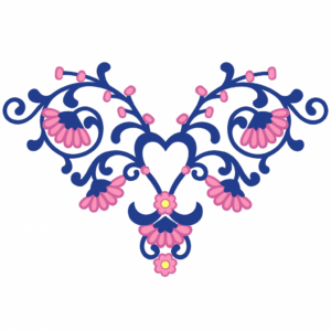 Symmetrical Floral Heart